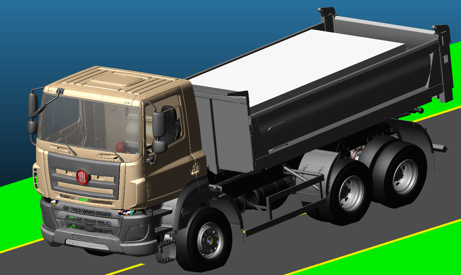 Pomocí simulací brzdění se ověřuje, zda nákladní vozidla splňují požadavky a homologace pro prázdná a naložená vozidla.